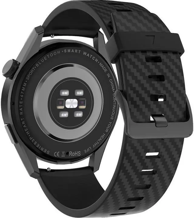 Alt view image 5 of 7 - ROME CARE Touchscreen Smartwatch with Speaker,  Sports recording and health monitoring, Contactless Payments and Smartphone Notifications, Accompany Wireless Charging Cable Black