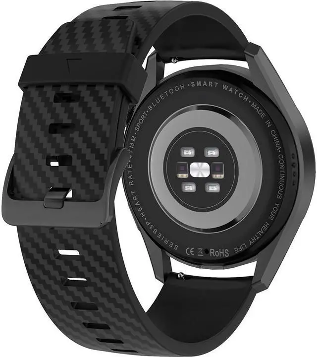 Alt view image 4 of 7 - ROME CARE Touchscreen Smartwatch with Speaker,  Sports recording and health monitoring, Contactless Payments and Smartphone Notifications, Accompany Wireless Charging Cable Black