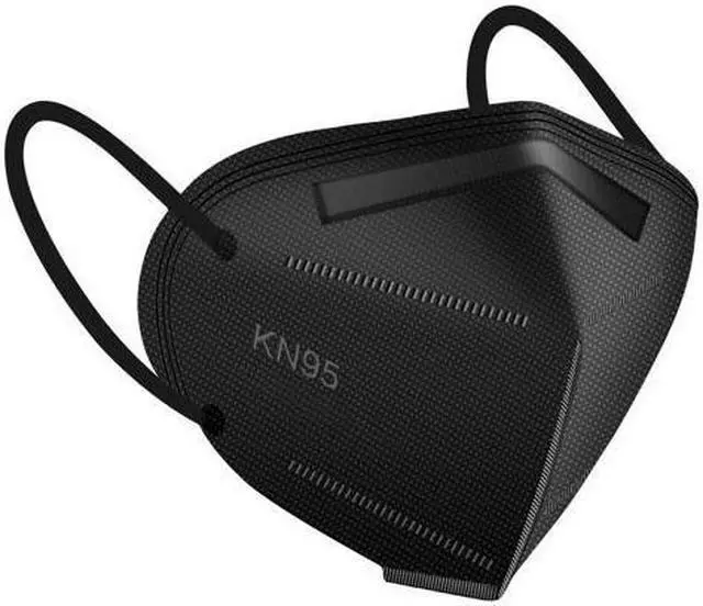 Alt view image 2 of 7 - Protective Face Mask, 5-Layer Breathable Protective Mask with Elastic Earloop and Nose Bridge Clip, Disposable Respirator Protection Against 100 Pcs Black