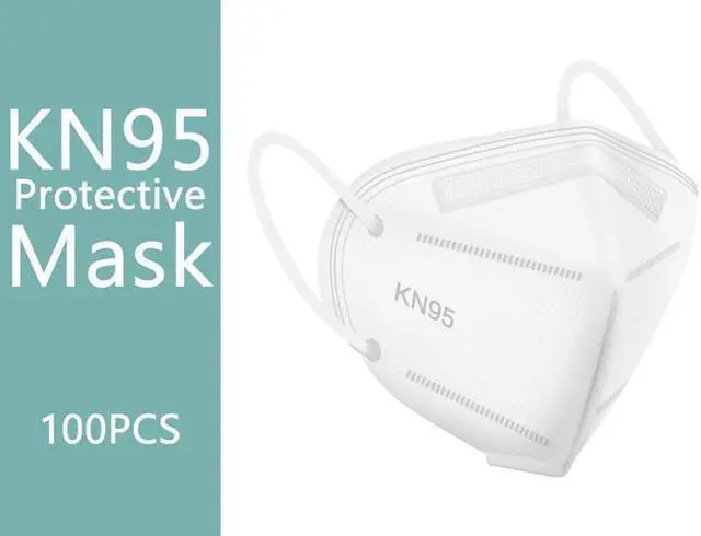 Main image of Protective Face Mask, 5-Layer Breathable Protective Mask with Elastic Earloop and Nose Bridge Clip, Disposable Respirator Protection Against 100 Pcs White