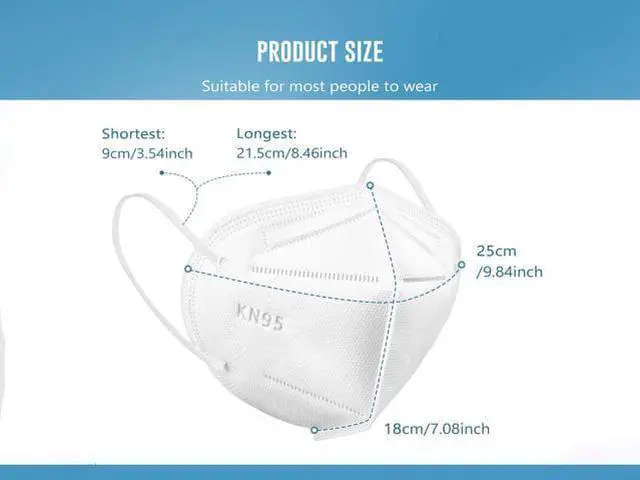 Alt view image 3 of 7 - ROME CARE 100 Pcs Civil Face Mask, Protective Masks 5-Layer Breathable Mask with Elastic Earloop and Nose Bridge Clip, Disposable Respirator Protection Against PM2.5 White