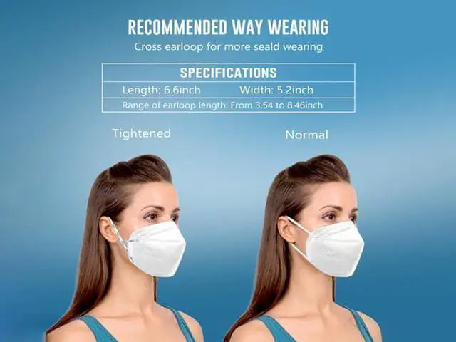 Alt view image 6 of 7 - ROME CARE 100 Pcs Civil Face Mask, Protective Masks 5-Layer Breathable Mask with Elastic Earloop and Nose Bridge Clip, Disposable Respirator Protection Against PM2.5 White