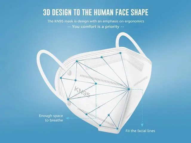 Alt view image 2 of 7 - ROME CARE 100 Pcs Civil Face Mask, Protective Masks 5-Layer Breathable Mask with Elastic Earloop and Nose Bridge Clip, Disposable Respirator Protection Against PM2.5 White