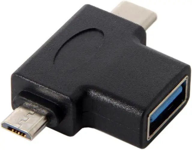 Alt view image 3 of 4 - CYDZ Micro USB & USB 3.1 Type-CCombo to USB 2.0 A Female OTG Data Host Adapter