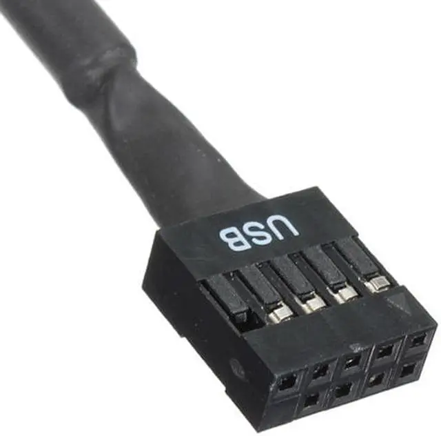 Alt view image 3 of 4 - CYDZ USB 2.0 9Pin Housing male to Motherboard USB 3.0 20pin Header Female cable 10cm