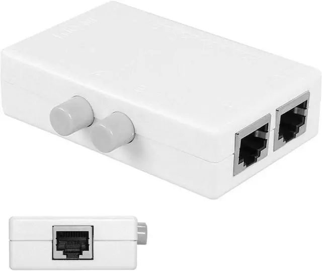 Alt view image 4 of 4 - CYDZ  UTP STP 2 in 1 out 2 Ports RJ45 LAN CAT Network Switch Selector Internal External Networking Switcher Splitter Box
