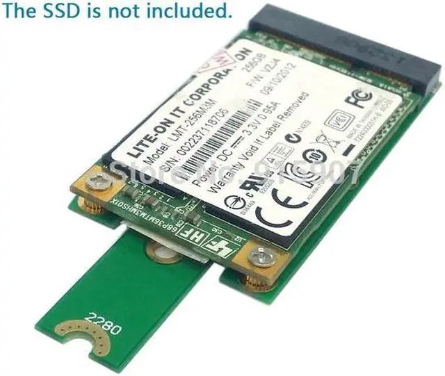 Alt view image 4 of 4 - M.2 NGFF PCI-E 2 LANE Golden Finger Pin to 50mm Mini-PCIE mSATA 18+8 SSD Hard Disk PCBA
