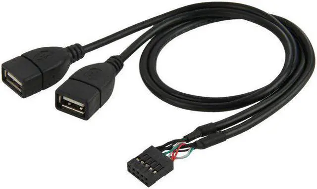 Main image of CYDZ 10 Pin Motherboard Female Header to Dual USB 2.0 Female Adapter Cable 50cm