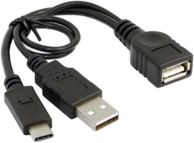 Main image of CYDZ USB-C USB 3.1 Type C Male Connector to A Female OTG Data Cable with Extral Power