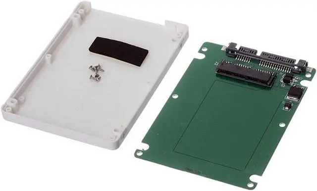 Alt view image 2 of 4 - 2.5" SATA 22pin 7+15 hard disk case Enclosure White 7mm height to 1.8" Micro SATA 16pin SSD