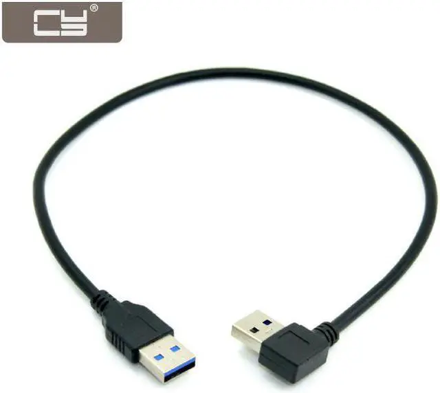 Main image of CYDZ  0.4M Right Angled 90 Degree USB 3.0 A Type Male to Straight A Type Male Data Cable