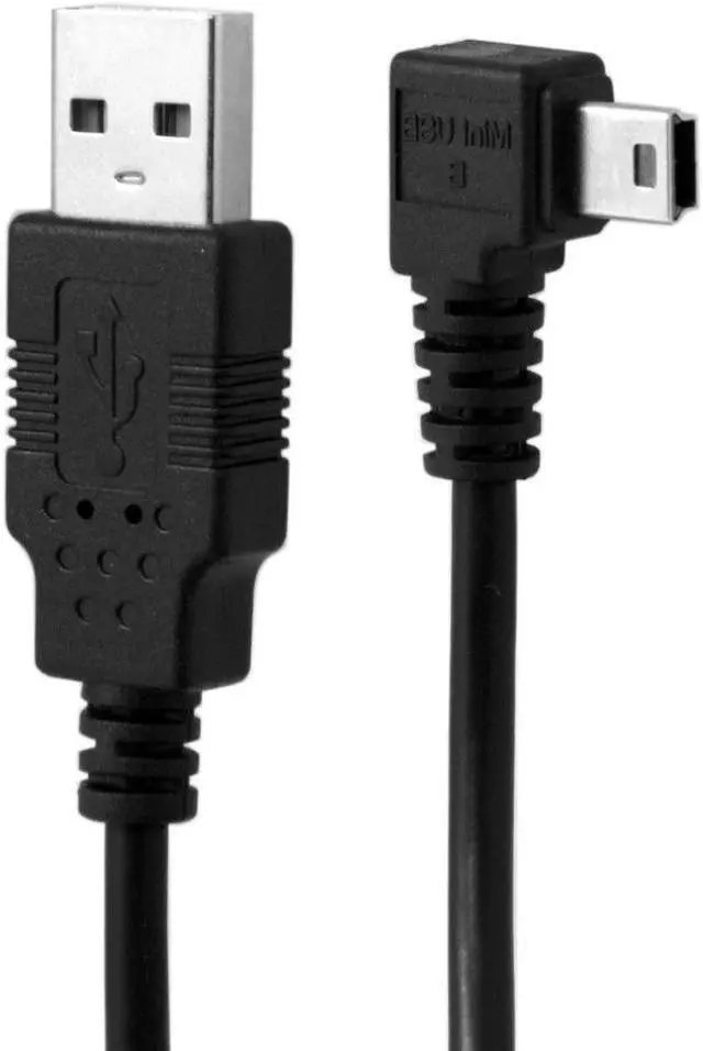 Alt view image 4 of 4 - CYDZ  Right Angled 90 Degree Mini USB B Type 5pin Male to USB 2.0 Male Data Cable with Ferrite 3.0m