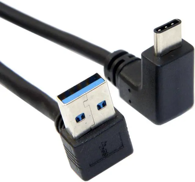 Alt view image 4 of 4 - CYDZ USB 3.1 USB-C Reversible Angled to 90 Degree Up Angled A Male Data Cable for Laptop & Tablet & Phone