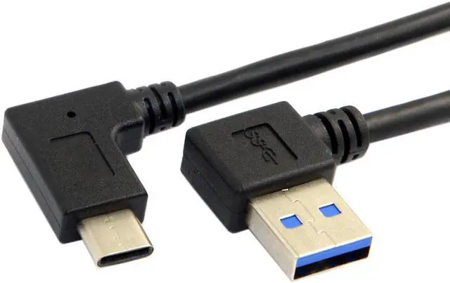 Main image of CYSM Reversible USB 3.1 USB-C Angled to 90 Degree Right Angled USB 3.0 Cable for Laptop & Tablet & Mobile Phone