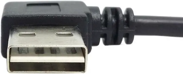 Alt view image 4 of 4 - CYDZ USB 2.0 Male to Male Data Cable 100cm Reversible Design Left & Right Angled 90 Degree 1M