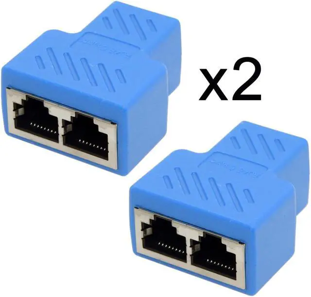 Alt view image 2 of 4 - Dual RJ45 Splitter Network Ethernet Switcher Adapter to 2pcs STP UTP Cat6 RJ45 8P8C Plug