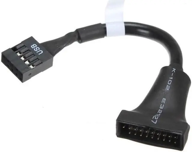 Alt view image 2 of 4 - CYDZ USB 2.0 9Pin Housing male to Motherboard USB 3.0 20pin Header Female cable 10cm