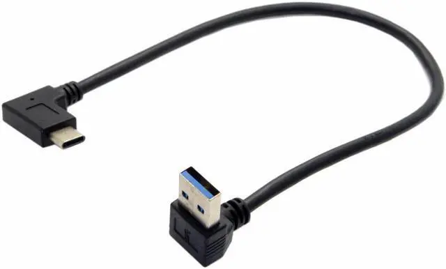 Alt view image 2 of 4 - CYDZ  Reversible USB 3.1 USB-C Angled to Up Angled 90 Degree A Male Data Cable for Laptop & Tablet & Mobile Phone