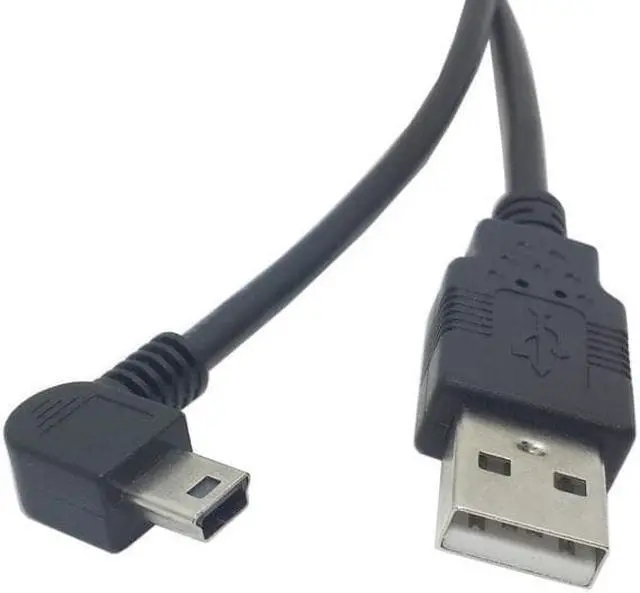 Alt view image 4 of 4 - CYDZ 5pin Mini USB type Male Left Angled 90 degree to USB 2.0 male data charge cable 50cm