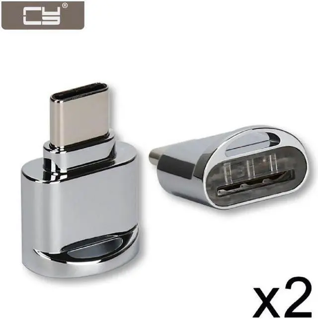 Main image of CYDZ USB-C USB 2.0 Type C to Micro SD SDXC TF Card Reader Adapter for Laptop & Cell Phone 2pcs