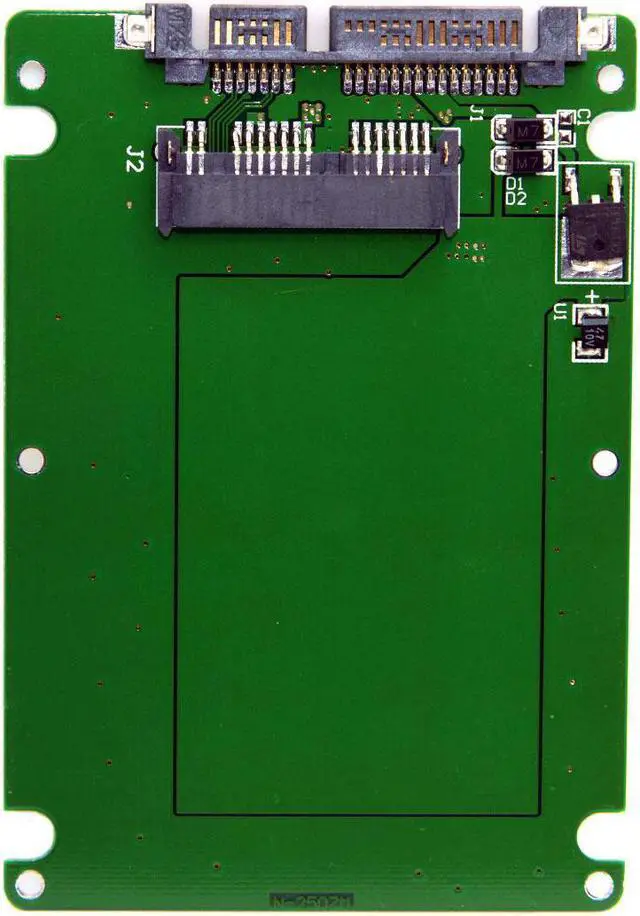 Alt view image 3 of 4 - 2.5" SATA 22pin 7+15 hard disk case Enclosure White 7mm height to 1.8" Micro SATA 16pin SSD
