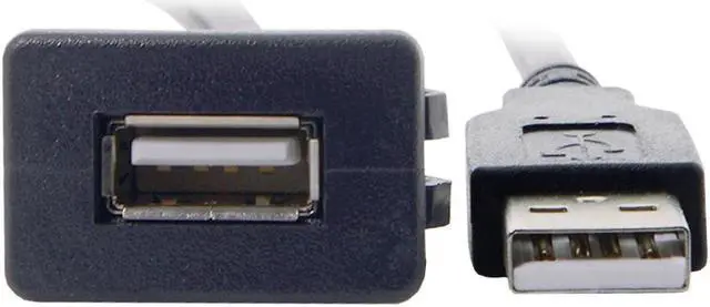 Alt view image 2 of 4 - CYSM 1M Waterproof Single USB2.0 Extension Latch Mount Car AUX Cable for Dashboard Panel