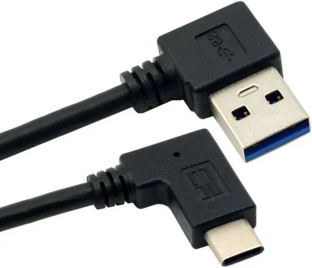 Alt view image 2 of 4 - CYSM Reversible USB 3.1 USB-C Angled to 90 Degree Right Angled USB 3.0 Cable for Laptop & Tablet & Mobile Phone