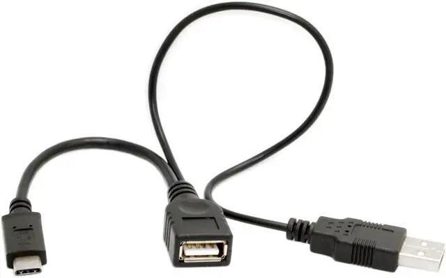 Alt view image 2 of 4 - CYDZ USB-C USB 3.1 Type C Male Connector to A Female OTG Data Cable with Extral Power