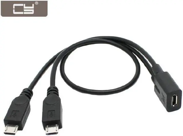 Main image of CYDZ Micro USB Female to 2 Micro USB Male Splitter extension charge cable for Galaxy S5 i9600 S4 I9500 Note2 N7100 S3 I930