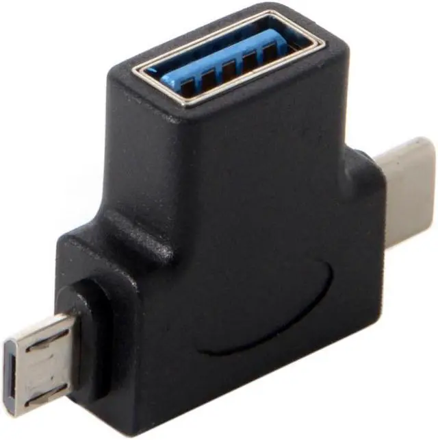 Alt view image 2 of 4 - CYDZ Micro USB & USB 3.1 Type-CCombo to USB 2.0 A Female OTG Data Host Adapter
