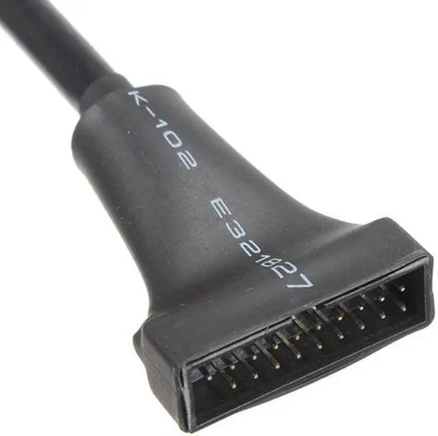 Alt view image 4 of 4 - CYDZ USB 2.0 9Pin Housing male to Motherboard USB 3.0 20pin Header Female cable 10cm