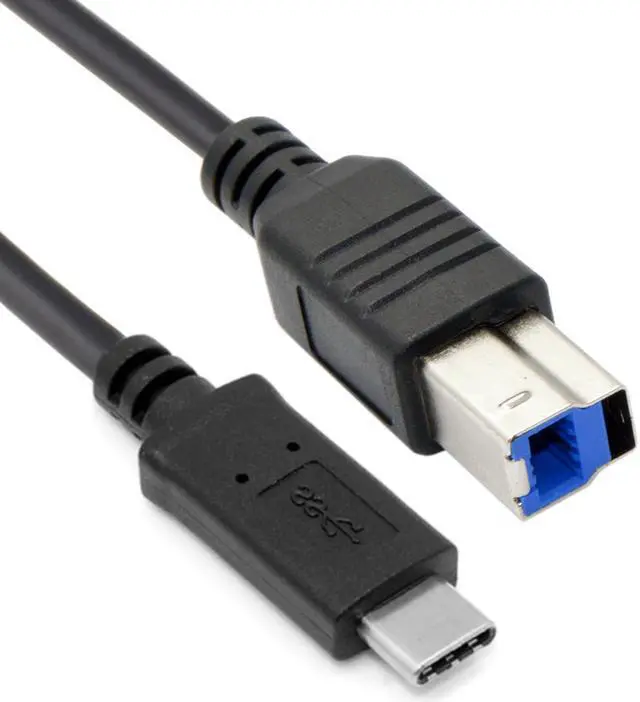 Main image of CYDZ CY USB-C USB 3.1 Type C Male Connector to USB Standard B Male Data Cable for Apple Laptop & Laptop Black