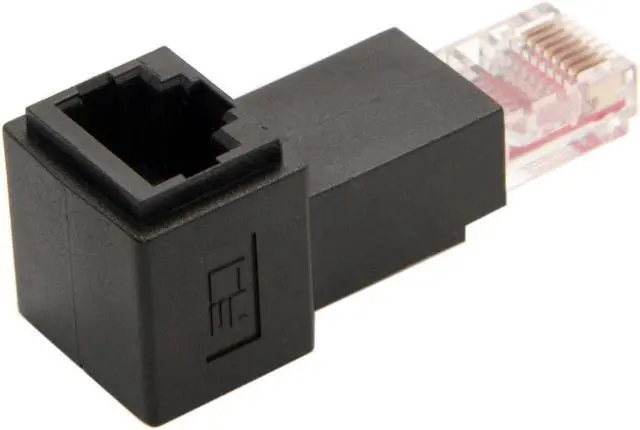 Main image of CYDZ  90 Degree Up Angled 8P8C FTP STP UTP Cat 5e Male to Female Lan Ethernet Network Extension Adapter