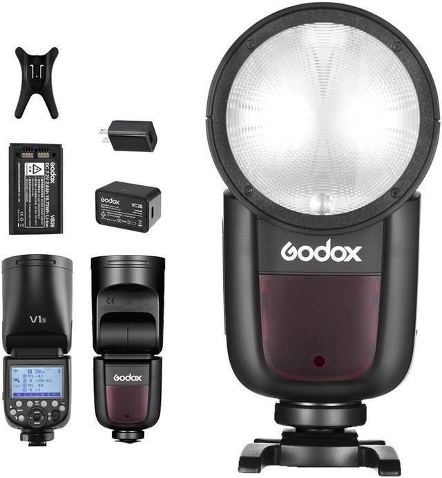 Godox V1 V1S V1-S Flash, 1.5 sec Recycle Time,1/8000 HSS, 480 Full Power  Shots, Interchangeable 2600mAh Lithimu Battery for Sony Camera