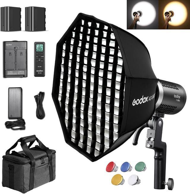 Godox ML60Bi LED Light Kit, Godox ML60 Handheld LED Video Light,  2800K-6500K Bi-Color LED Light, CRI 96+ TLCI 97+, 7 FX Effects, Slient  Mode, with