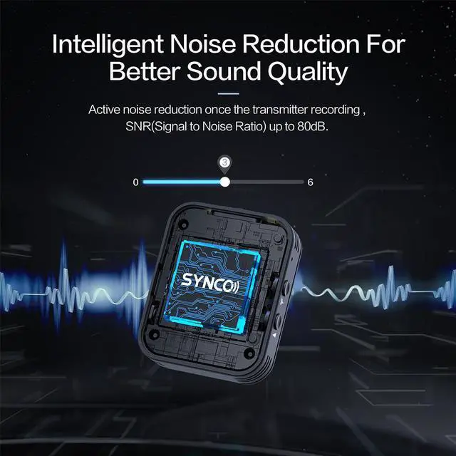 Alt view image 4 of 7 - SYNCO G2A2 Pro Microphone, Wireless Lavalier Microphone, 200m (656 ft) Range, 8 Hours Life, Compatible PC, Smartphone, DSLR, for Outdoor Video, News Interview, Vlogs