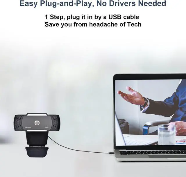 Alt view image 7 of 7 - Autofocus Webcam,1080P Full HD Webcam with USB Plug, W920C Computer Laptop Camera for Conference and Video Call, Pro Stream Webcam with Plug and Play Video Calling, Built-in Mic