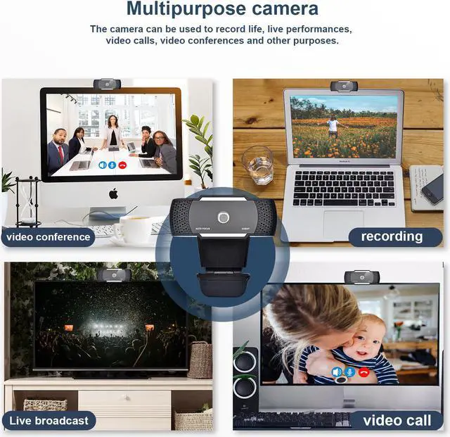 Alt view image 6 of 7 - Autofocus Webcam,1080P Full HD Webcam with USB Plug, W920C Computer Laptop Camera for Conference and Video Call, Pro Stream Webcam with Plug and Play Video Calling, Built-in Mic