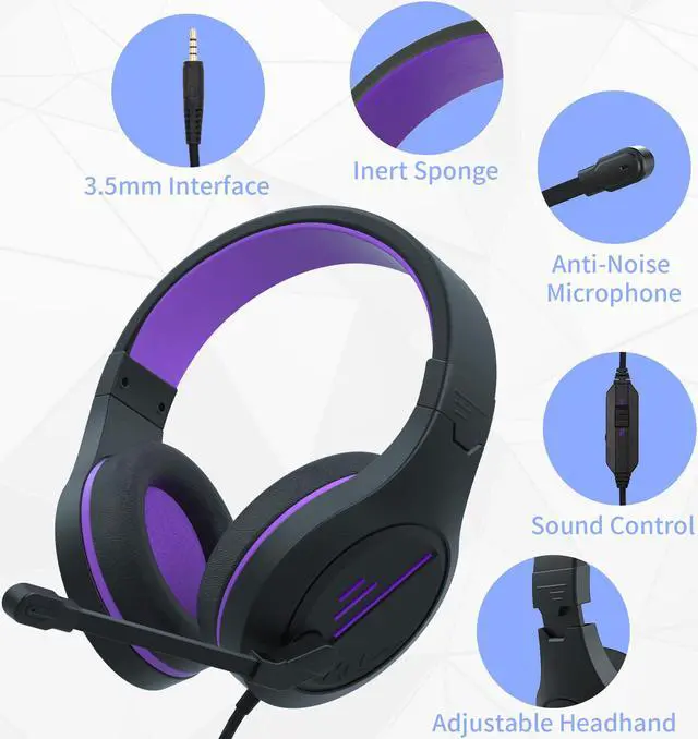 Alt view image 4 of 7 - Gaming Headset for Xbox One,PS4 Headset, PC Headphone with Noise Immunity Mic, Friction-Reduction Cable, High Comfort Earmuff-Camo,Over Ear Headphones for PC, PS4, Xbox One Controller Mac Android