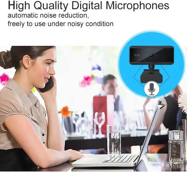 Alt view image 7 of 7 - Anivia 1080p HD Auto Focus Webcam, USB Desktop Laptop Camera, Mini Plug and Play Video Calling Computer Camera, Built-in Mic, Flexible Rotatable Clip