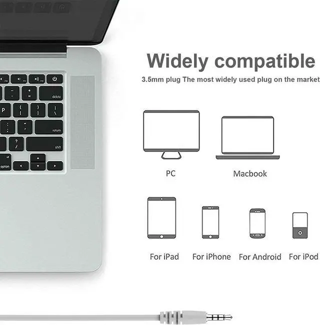 Alt view image 5 of 6 - A9 Pro Purple Headset with Microphone, Stereo Sound Wired Headphones for Women and Girls, Noise Cancelling Microphone with 3.5MM Jack