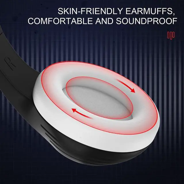 Alt view image 4 of 6 - Gaming Headset Headphones with Noise Cancelling Mic Surround Sound Over-Ear