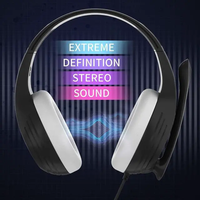 Alt view image 3 of 6 - Gaming Headset Headphones with Noise Cancelling Mic Surround Sound Over-Ear