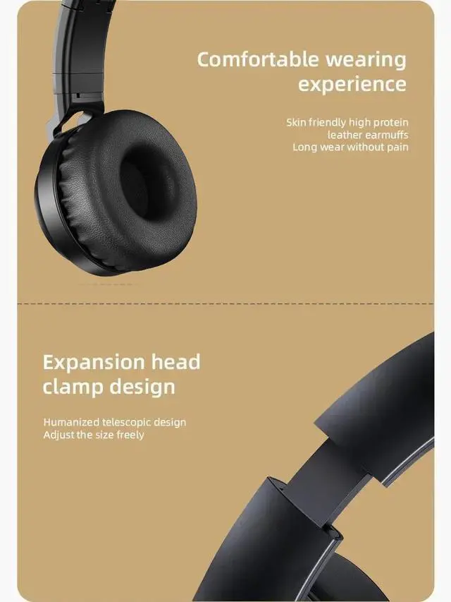Alt view image 6 of 7 - Anivia Gaming Headset Bluetooth Over-Ear Headphones with RGB LED Light, Wireless and Wired 3.5mm AUX Mode, Superb Stereo Sound, Touch Control, Compatible with PC and Phones