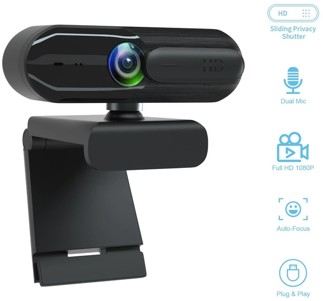 Main image of Anivia 1080P HD Webcam with Dual Noise Reduction Microphone Auto Focus Privacy Shutter USB Plug & Play Computer Camera for Zoom Meeting Live Streaming
