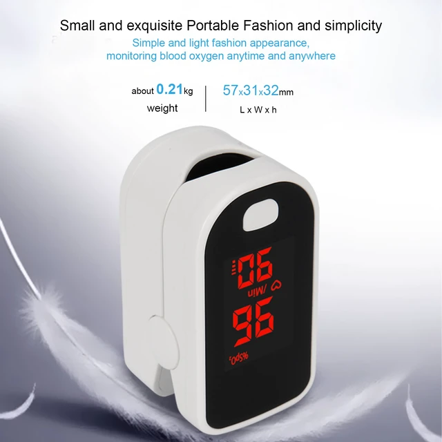 Alt view image 3 of 7 - Anivia Fingertip Pulse Oximeter Portable SpO2 and Pulse Rate Monitor LED Digital Display Blood Oxygen Saturation Meter for Home, Sports, and Travel Use