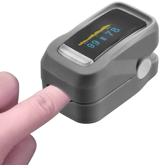 Alt view image 2 of 7 - Anivia Portable Finger Clip Oximeter OLED Infrared Finger Pulse Oximetry Monitor Grey Heart Rate Detector PI Sleep Monitoring