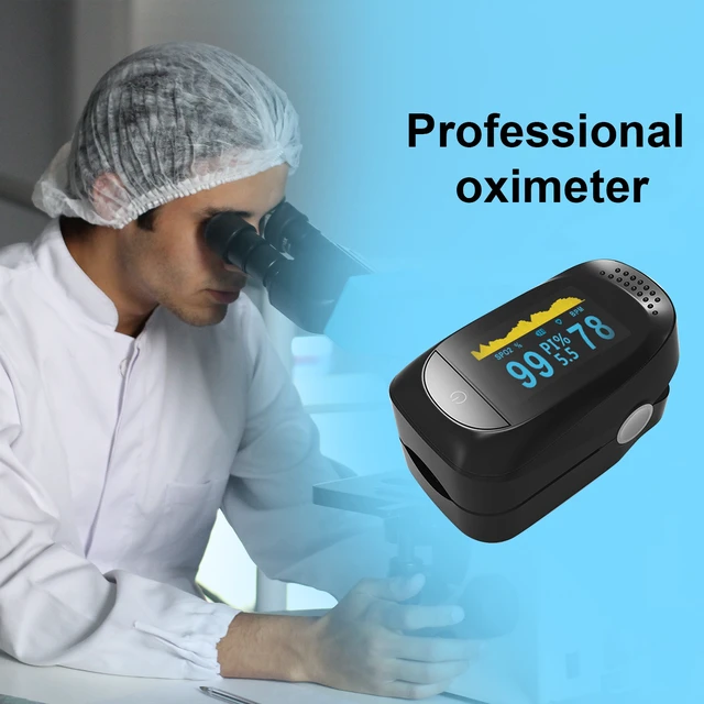 Alt view image 4 of 7 - Anivia Fingertip Pulse Oximeter FDA 510(k) Cleared Portable Finger Oximeter TFT Color Display SpO2 Blood Oxygen Saturation Pulse Rate Monitor for Home Sports Travel