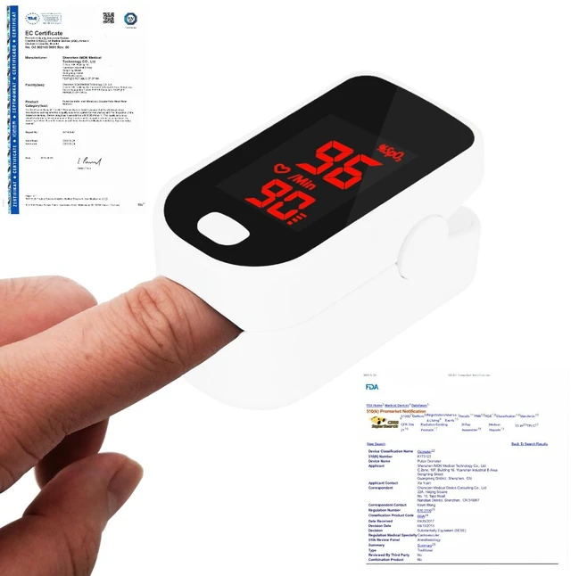Main image of Anivia Fingertip Pulse Oximeter Portable SpO2 and Pulse Rate Monitor LED Digital Display Blood Oxygen Saturation Meter for Home, Sports, and Travel Use