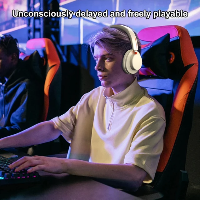 Alt view image 7 of 7 - Anivia ANC500 Grey Over Ear Headphones, Bluetooth 5.4 ANC Wireless Headset, 60H Playtime, 0.06s Ultra Low Latency for Gaming, Wired & Wireless Modes